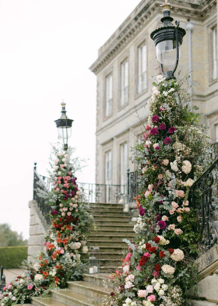 Luxury wedding flower entrance